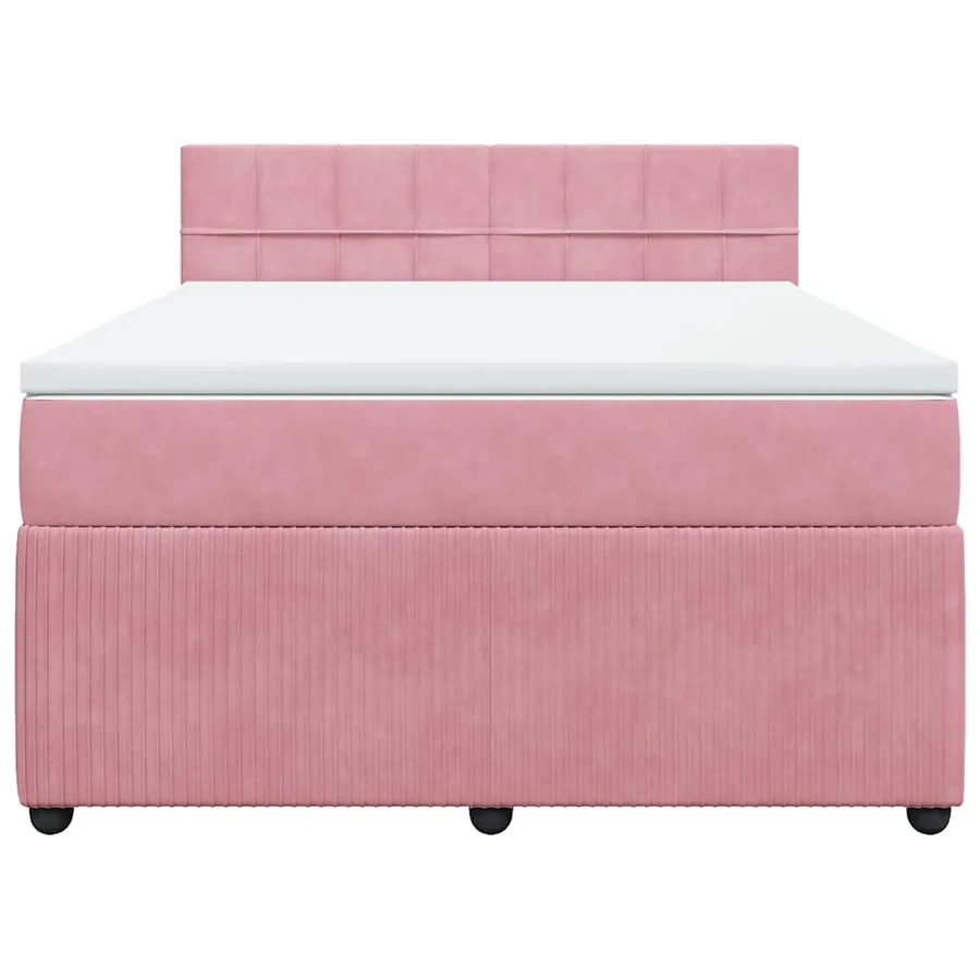 Sommier à lattes de lit avec matelas Rose 140x200 cm Velours - 6