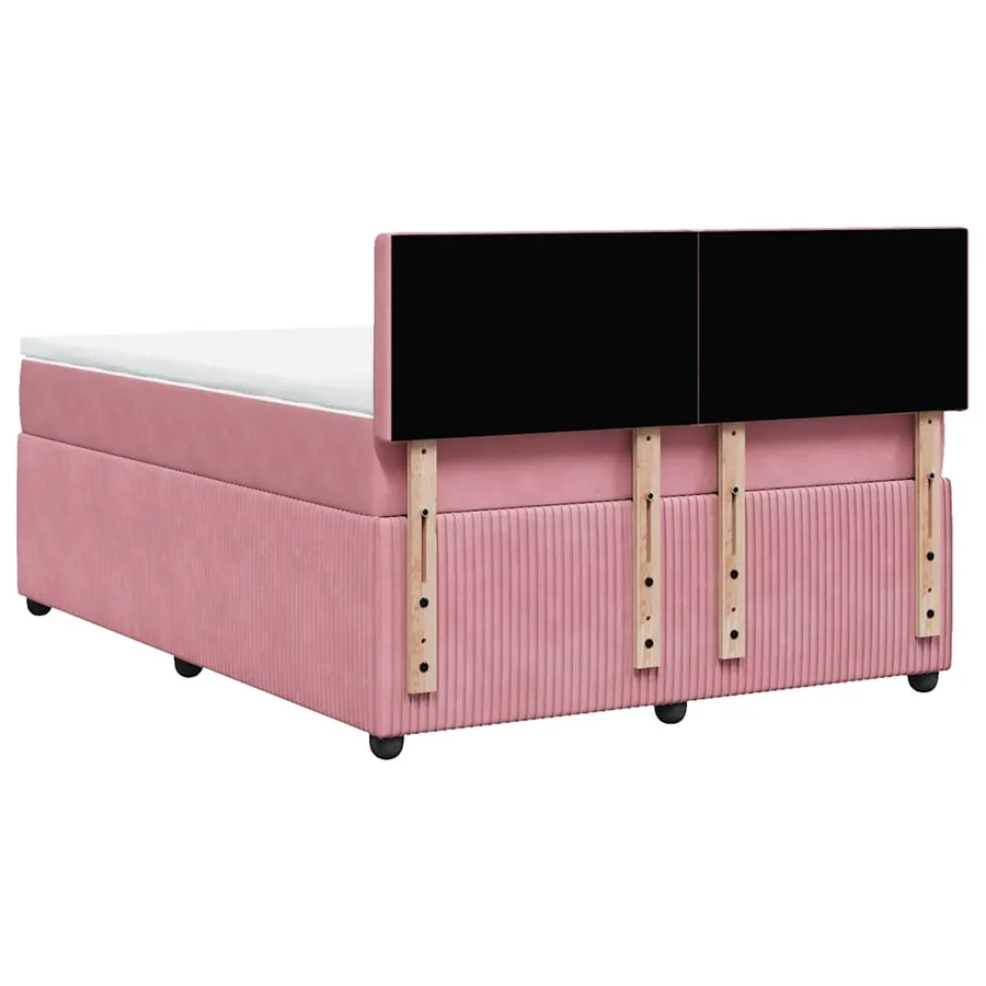 Sommier à lattes de lit avec matelas Rose 140x200 cm Velours - 10