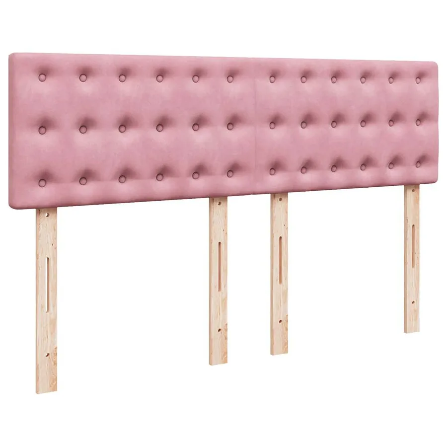 Sommier à lattes de lit avec matelas Rose 140x200 cm Velours - 5