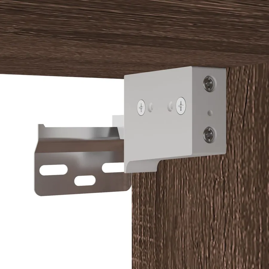 Meubles TV muraux lumières LED 2 pcs chêne marron 41x31x45 cm - 14