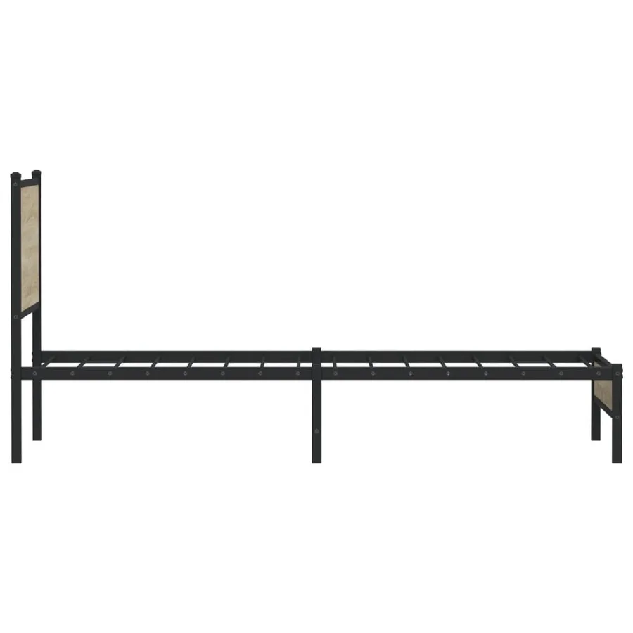 Cadre de lit en métal sans matelas chêne sonoma 80x200 cm - 6