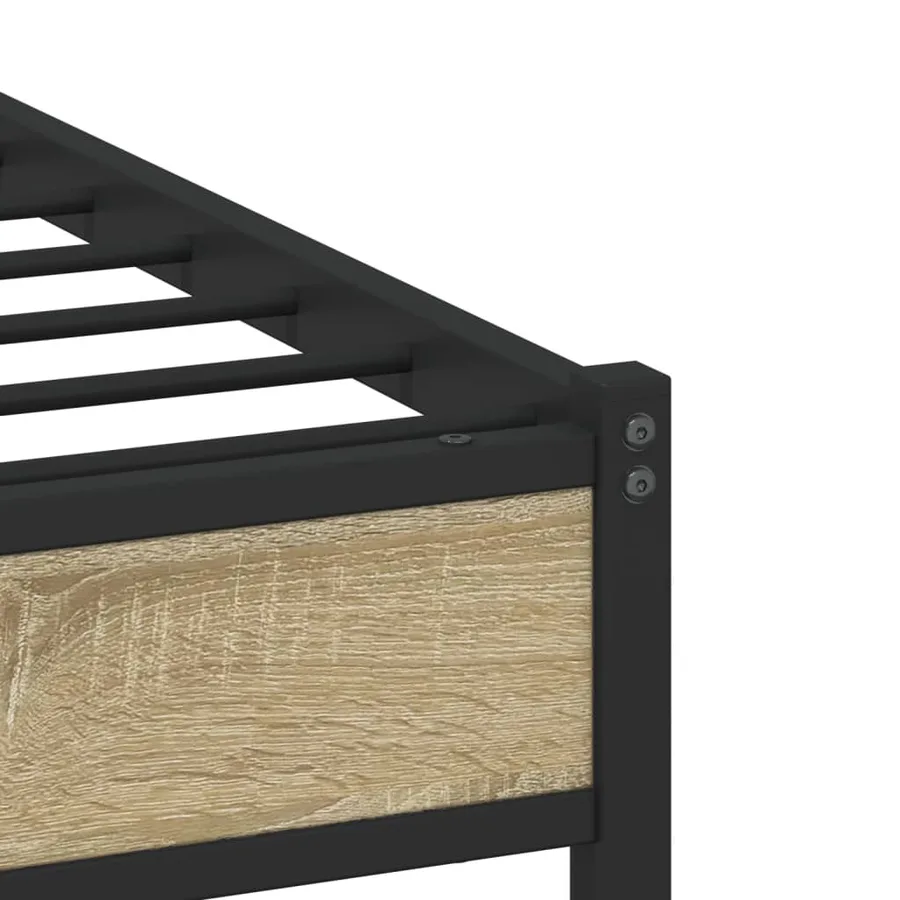 Cadre de lit en métal sans matelas chêne sonoma 80x200 cm - 8