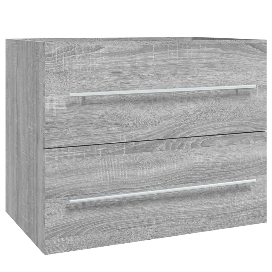 Armoire de lavabo Sonoma gris 60x38,5x48 cm Bois d'ingénierie - 2
