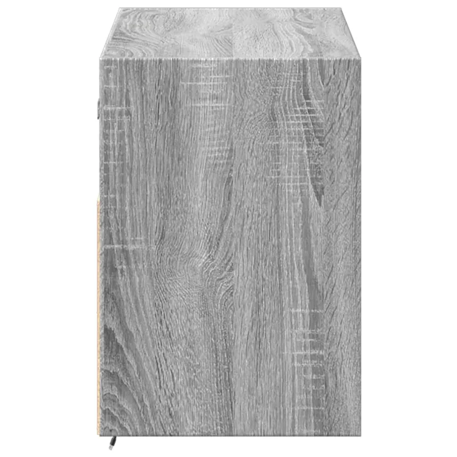 Meuble TV mural avec lumières LED sonoma gris 100x31x45 cm - 7