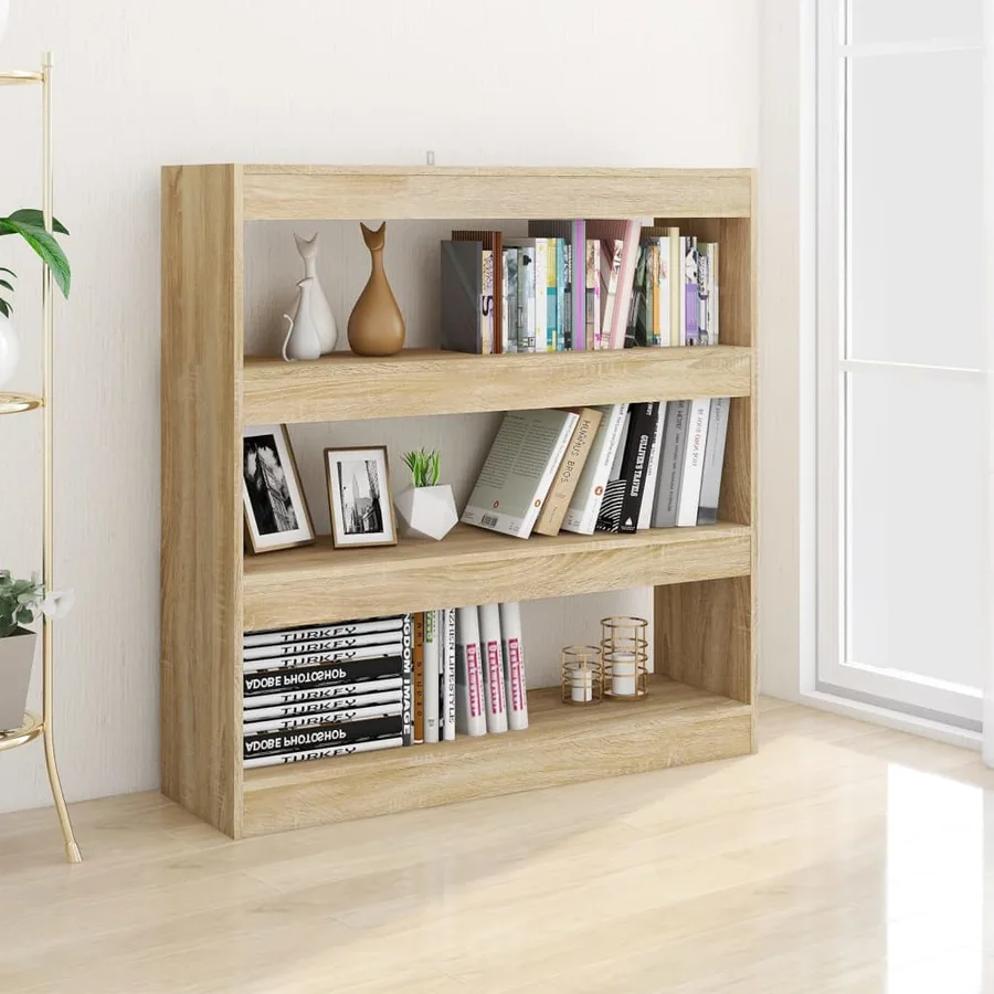 Bibliothèque/Séparateur de pièce chêne sonoma 100x30x103 cm - 5