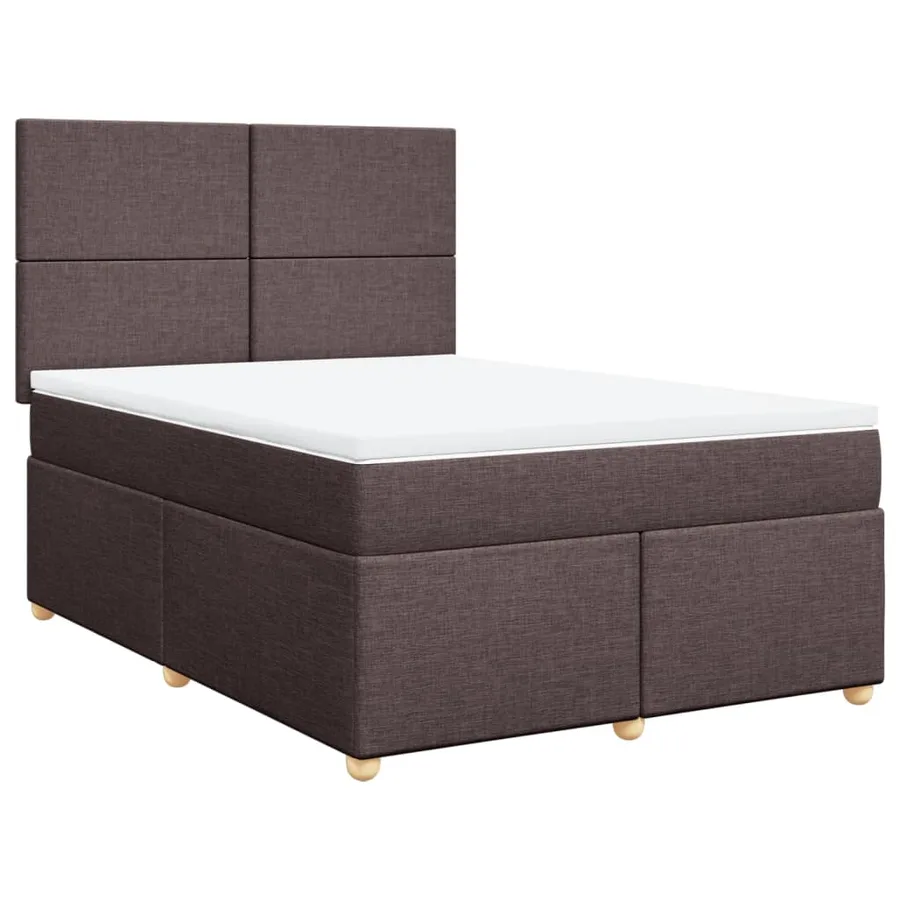 Sommier à lattes de lit avec matelas Marron foncé 140x200 cm - 3