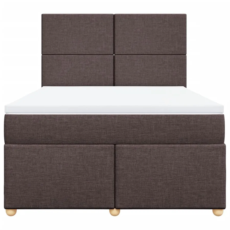 Sommier à lattes de lit avec matelas Marron foncé 140x200 cm - 6