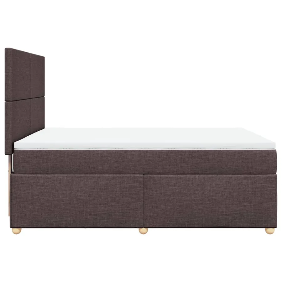 Sommier à lattes de lit avec matelas Marron foncé 140x200 cm - 7