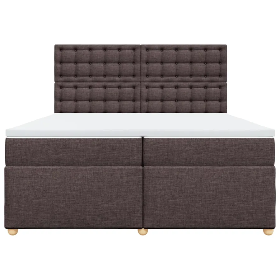 Sommier à lattes de lit avec matelas Marron foncé 200x200 cm - 4