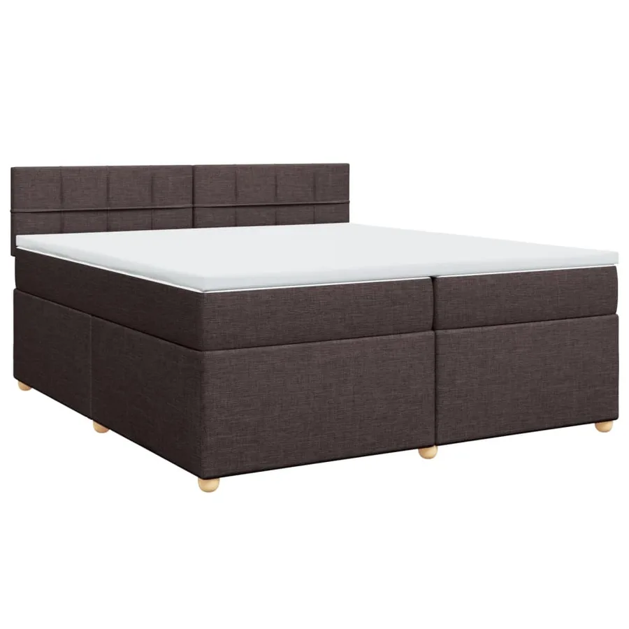 Sommier à lattes de lit avec matelas Marron foncé 200x200 cm - 2
