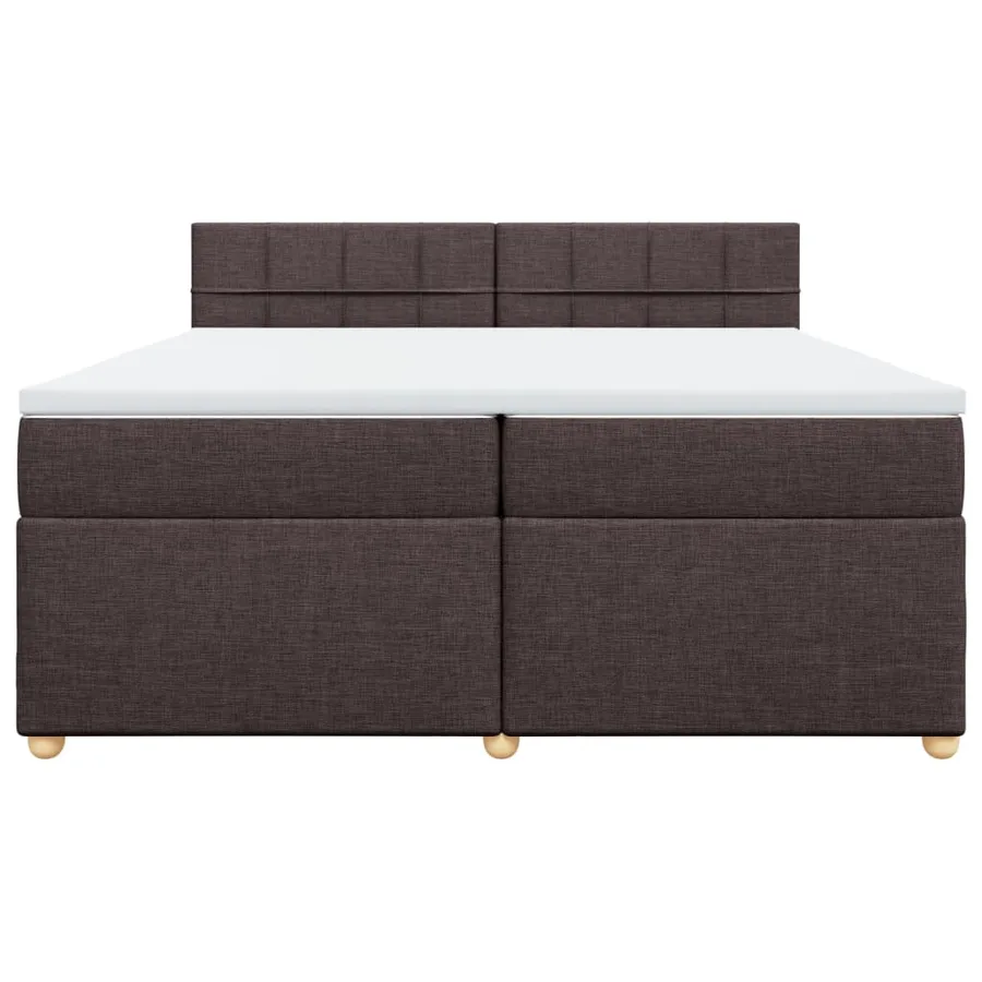 Sommier à lattes de lit avec matelas Marron foncé 200x200 cm - 4