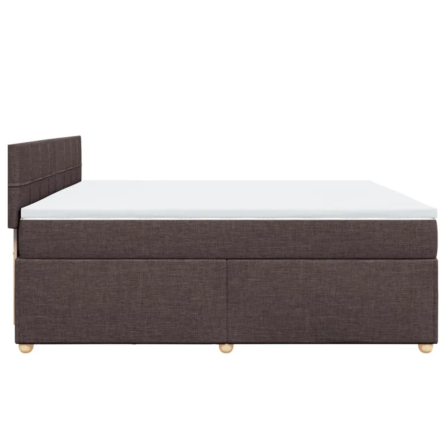 Sommier à lattes de lit avec matelas Marron foncé 200x200 cm - 5