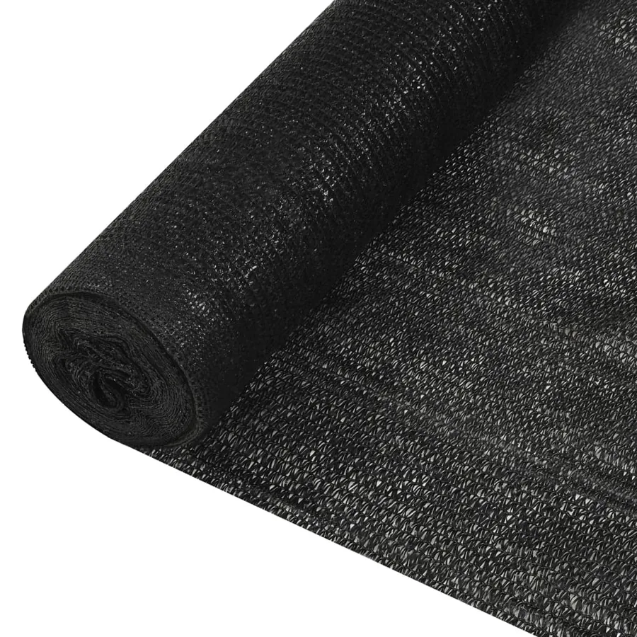 Filet brise-vue Noir 1,5x10 m PEHD 195 g/m²