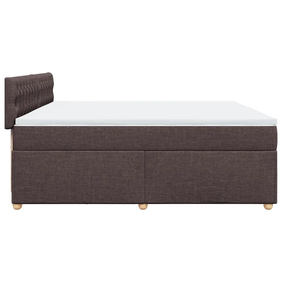 Sommier à lattes de lit avec matelas Marron foncé 200x200 cm - 7