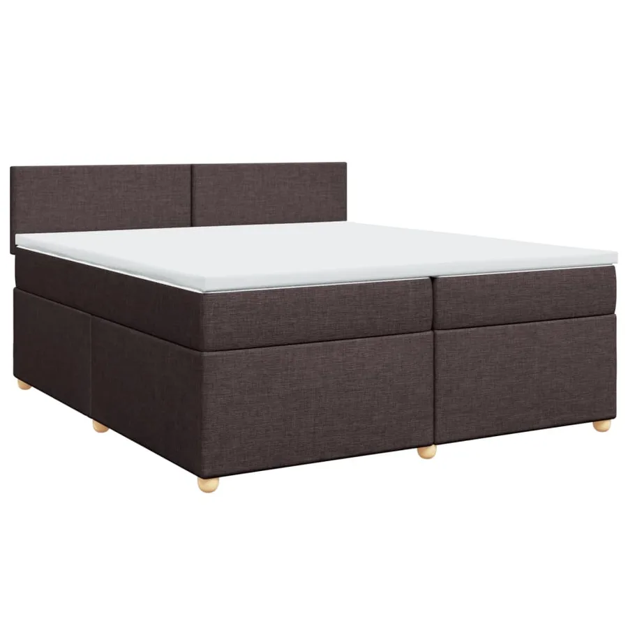 Sommier à lattes de lit avec matelas Marron foncé 200x200 cm - 3