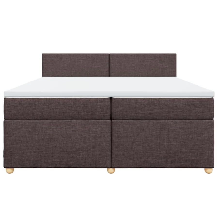 Sommier à lattes de lit avec matelas Marron foncé 200x200 cm - 6