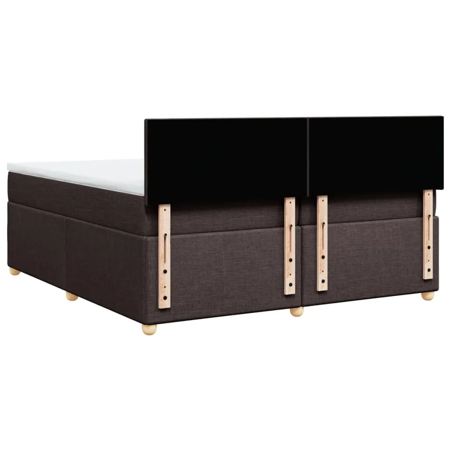 Sommier à lattes de lit avec matelas Marron foncé 200x200 cm - 8