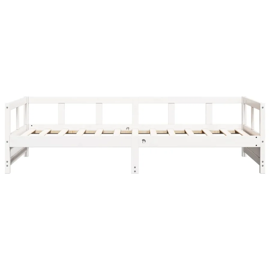 Lit de jour sans matelas blanc 80x200 cm bois de pin massif - 5