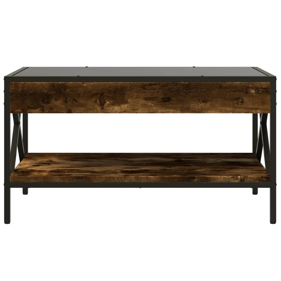 Table basse avec LED Infinity chêne fumé 70x50x38 cm - 6