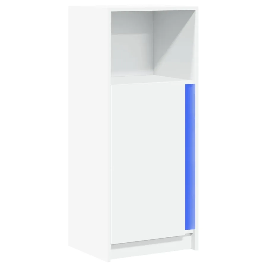 Buffet avec LED blanc 42,5x34x100 cm bois d'ingénierie - 3