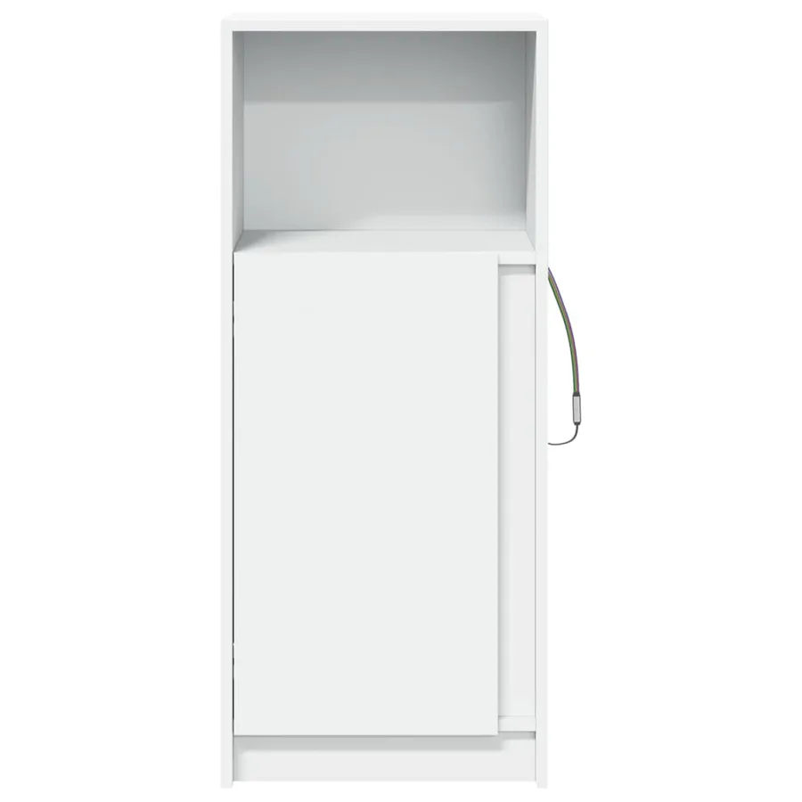 Buffet avec LED blanc 42,5x34x100 cm bois d'ingénierie - 6