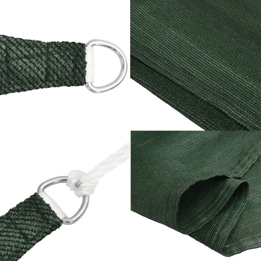 Voile d'ombrage 160 g/m² Vert foncé 4,5x4,5x4,5 m PEHD - 7