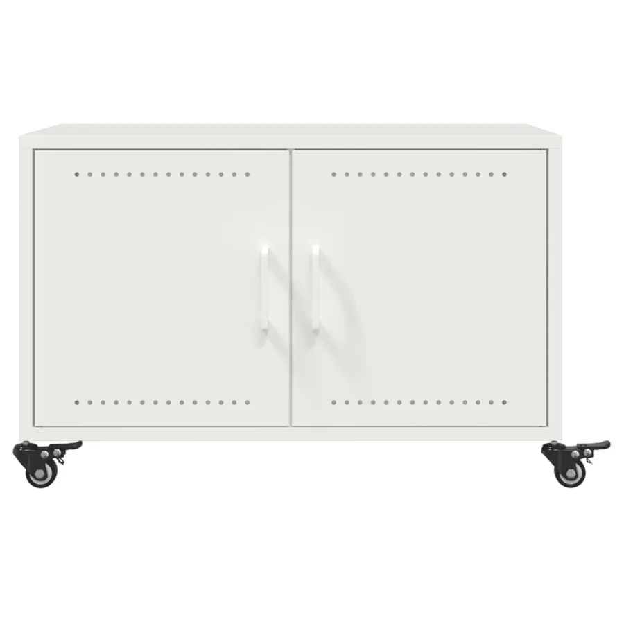 Table basse blanc 68x50x43,5 cm acier - 6