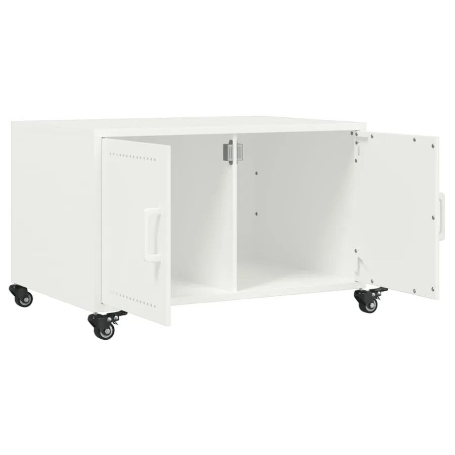 Table basse blanc 68x50x43,5 cm acier - 9