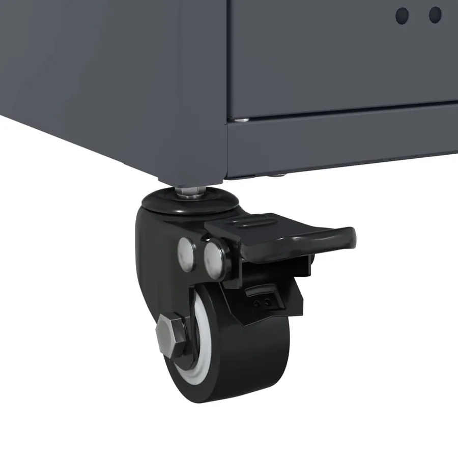 Meuble TV anthracite 68x39x43,5 cm acier - 11
