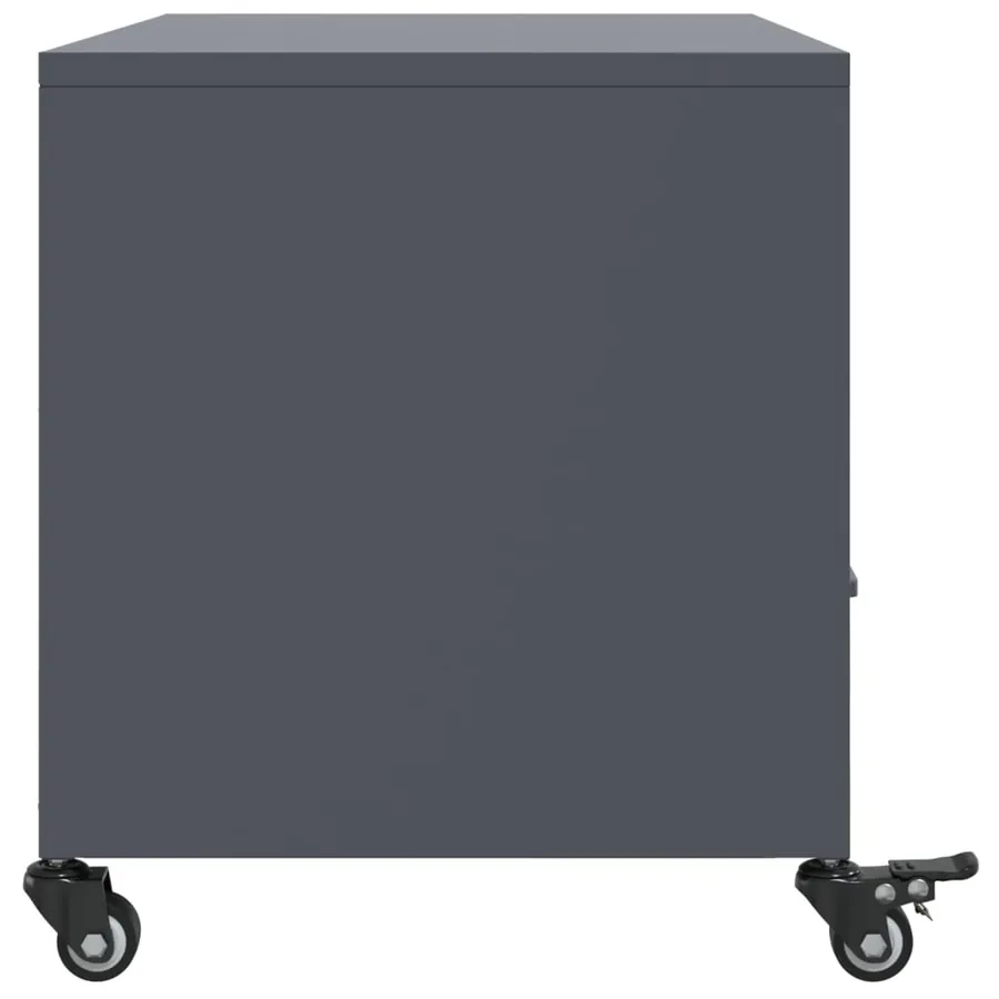 Meuble TV anthracite 68x39x43,5 cm acier - 7