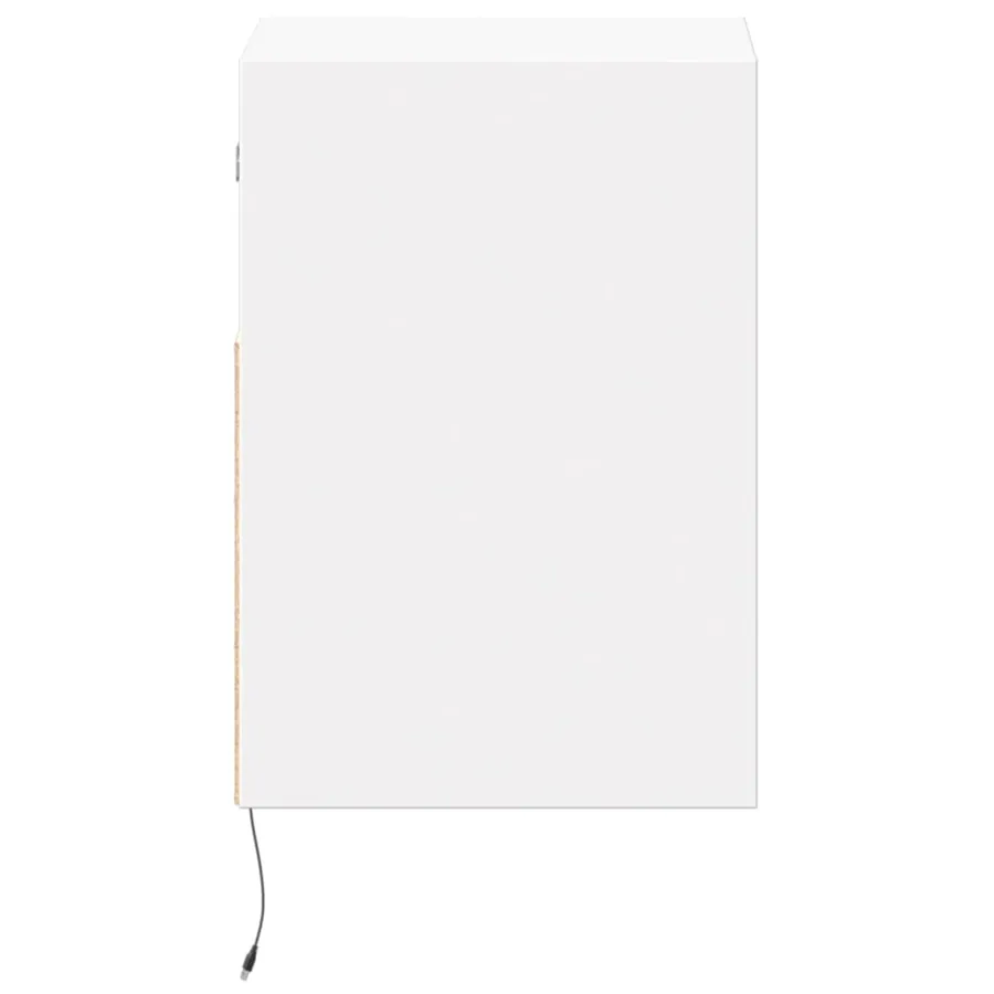 Meuble TV mural avec lumières LED blanc 41x31x45 cm - 7