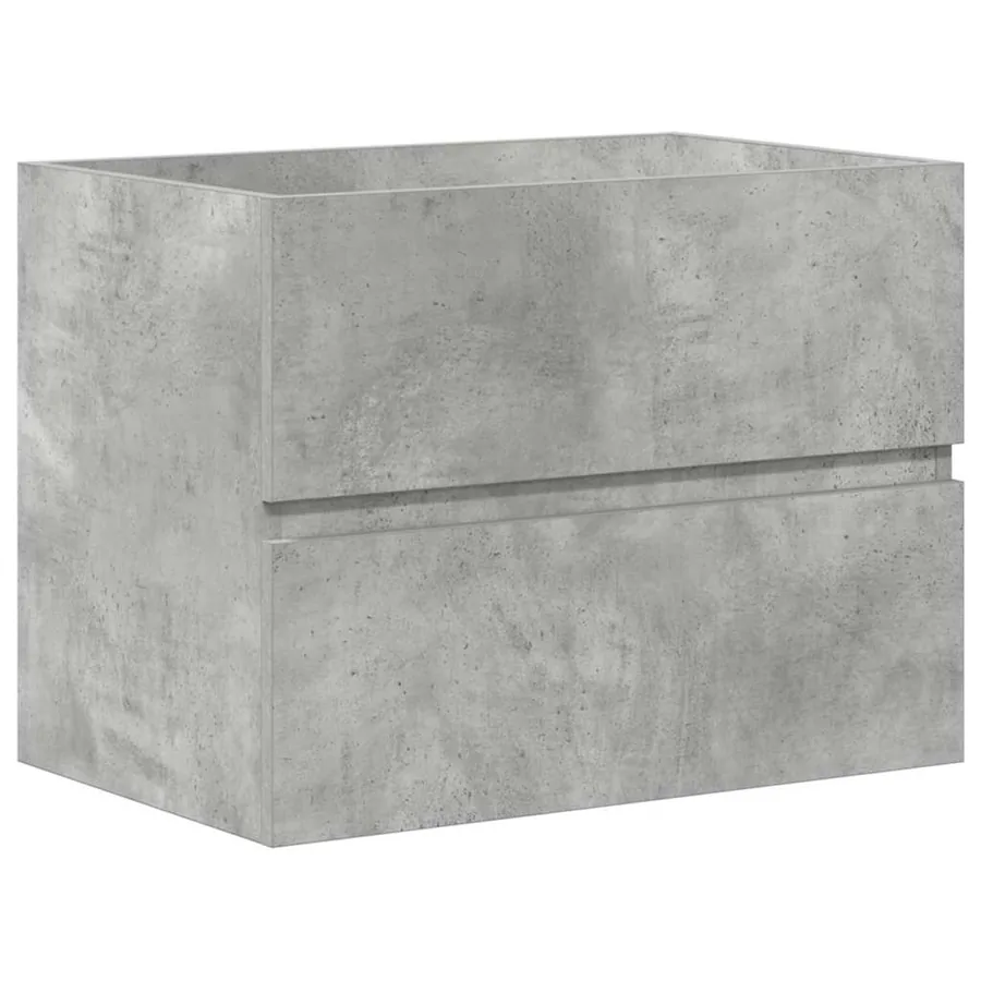 Ensemble de meubles de salle de bain 2 pcs gris béton - 5