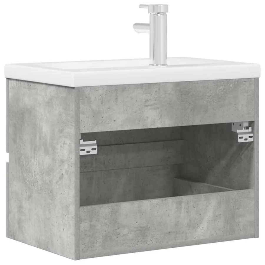 Ensemble de meubles de salle de bain 2 pcs gris béton - 8