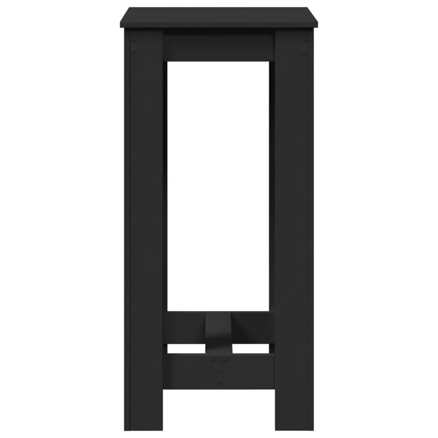 Table de bar noir 51x50x103,5 cm bois d'ingénierie - 6