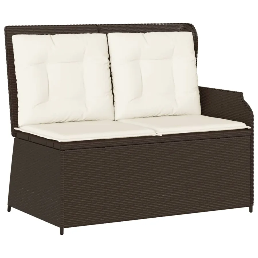 Salon de jardin 5 pcs avec coussins Marron Résine tressée - 4