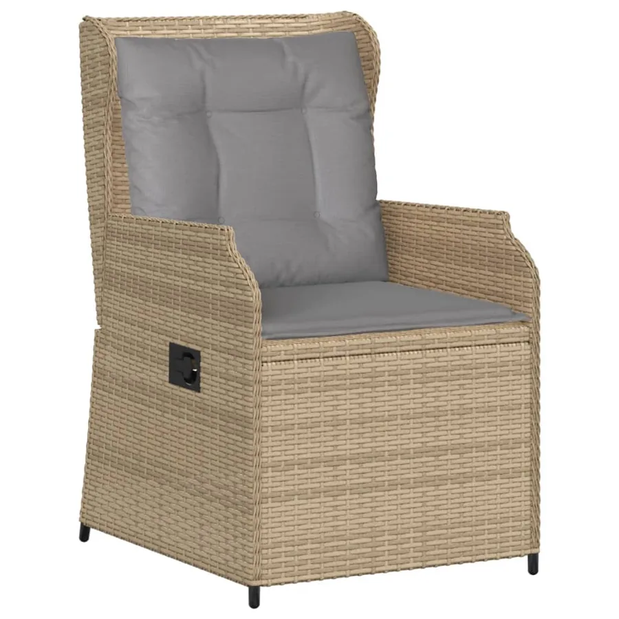 Salon de jardin avec coussins 6 pcs beige résine tressée - 6