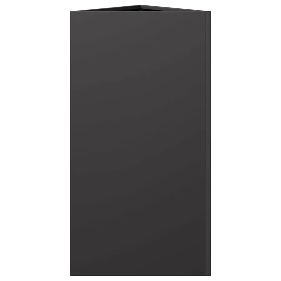 Jardinières 2 pcs noir triangulaire 40x34,5x75 cm acier - 7