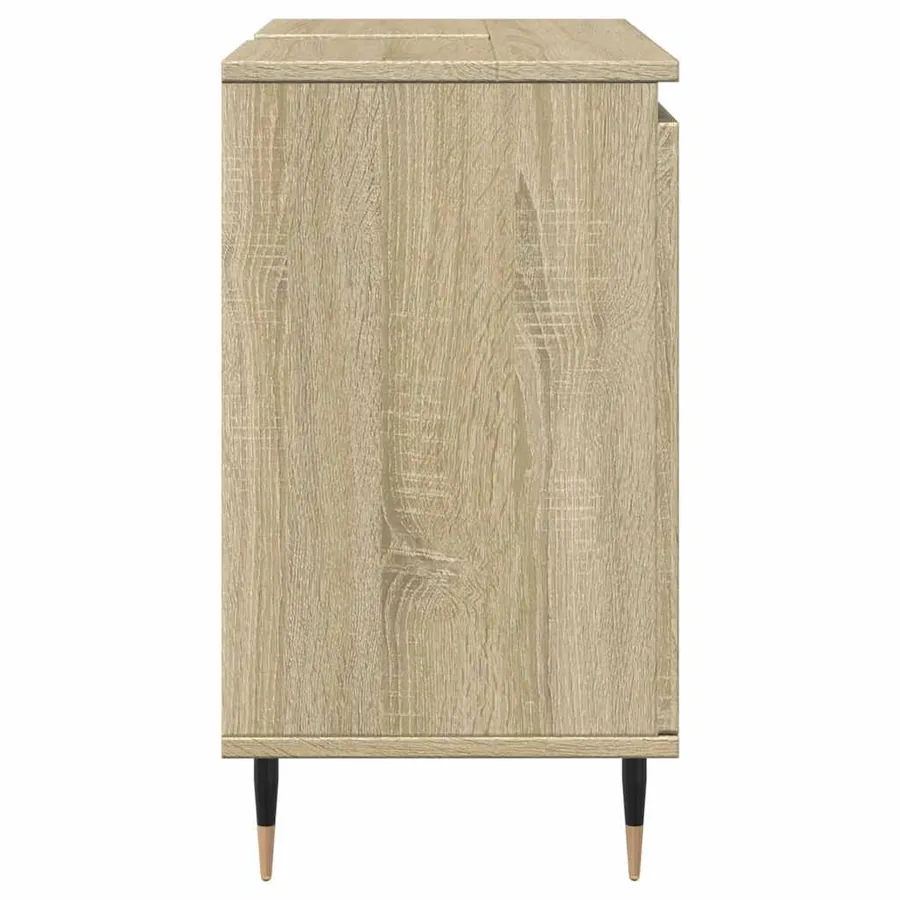 Armoire de bain chêne sonoma 58x33x60 cm bois d'ingénierie - 5