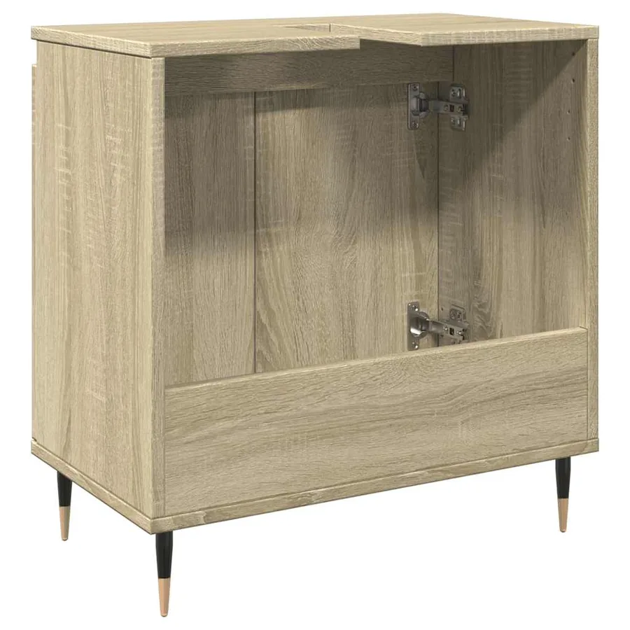 Armoire de bain chêne sonoma 58x33x60 cm bois d'ingénierie - 6