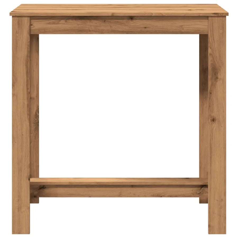 Table de bar chêne artisanal 102x50x103,5 cm bois d'ingénierie - 4