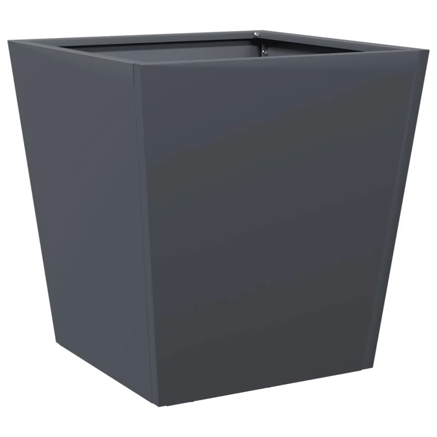 Jardinière anthracite 40x40x40 cm acier - 6