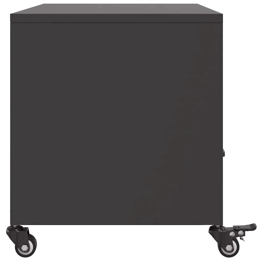 Meuble TV noir 68x39x43,5 cm acier - 7