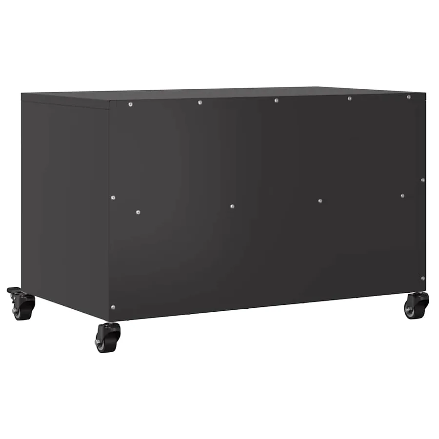 Meuble TV noir 68x39x43,5 cm acier - 8