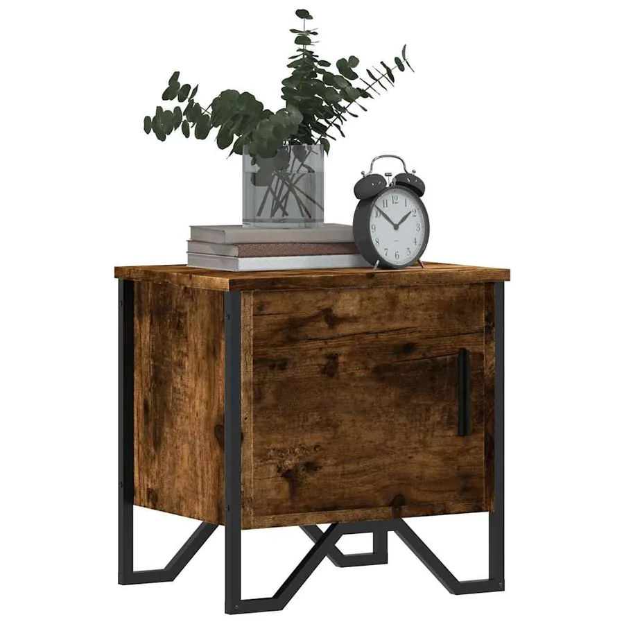 Tables de chevet 2 pcs chêne fumé 40x30x40 cm bois d'ingénierie - 4