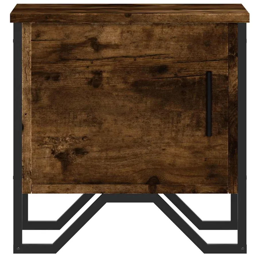 Tables de chevet 2 pcs chêne fumé 40x30x40 cm bois d'ingénierie - 5
