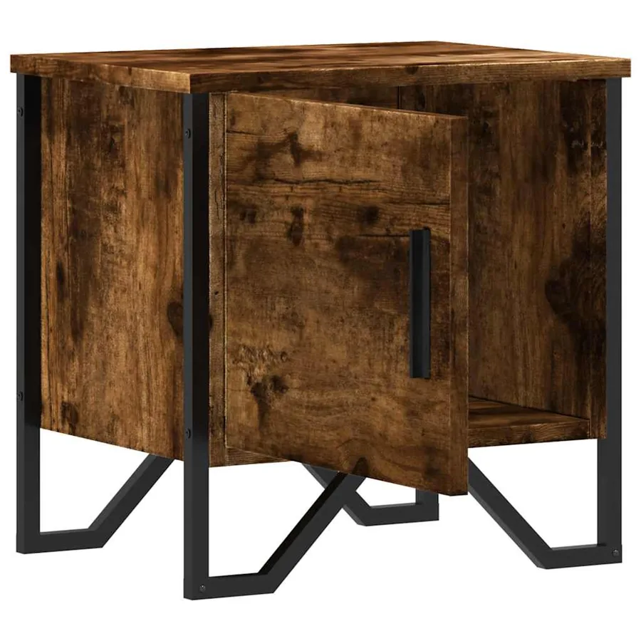 Tables de chevet 2 pcs chêne fumé 40x30x40 cm bois d'ingénierie - 6