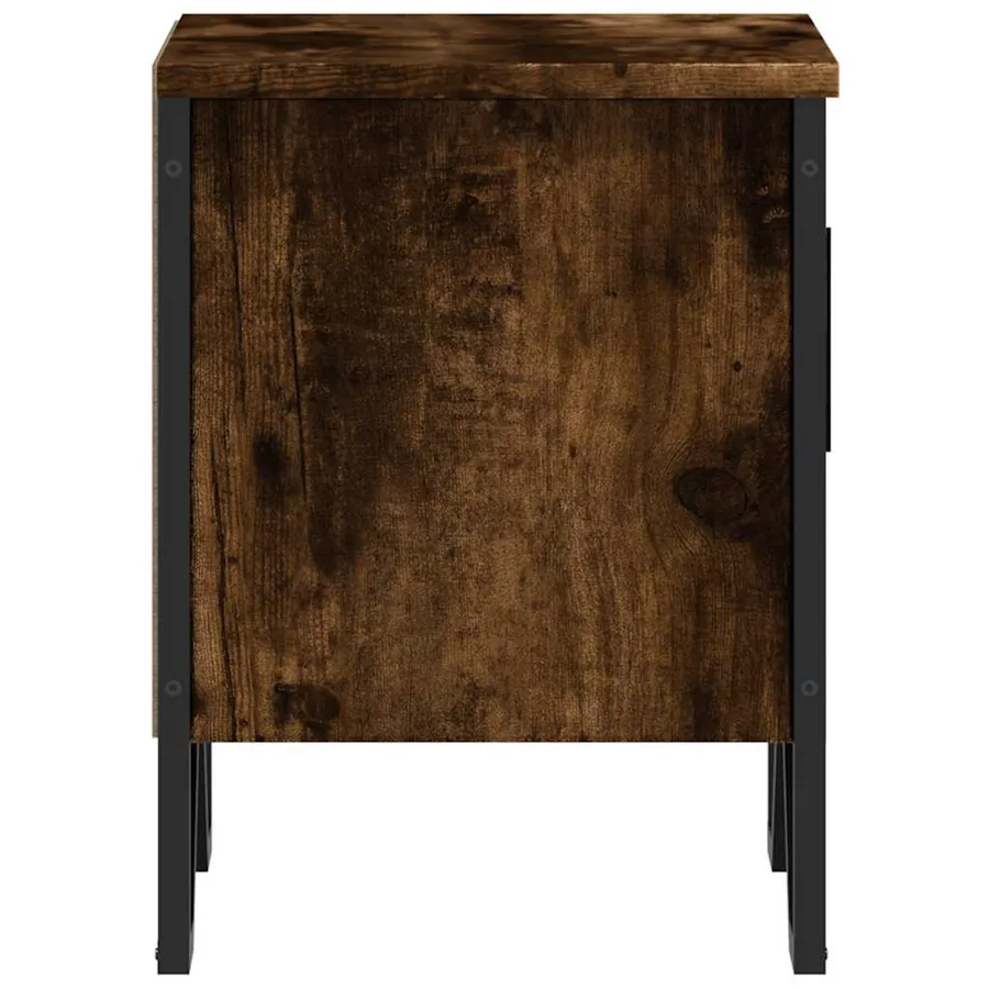 Tables de chevet 2 pcs chêne fumé 40x30x40 cm bois d'ingénierie - 7