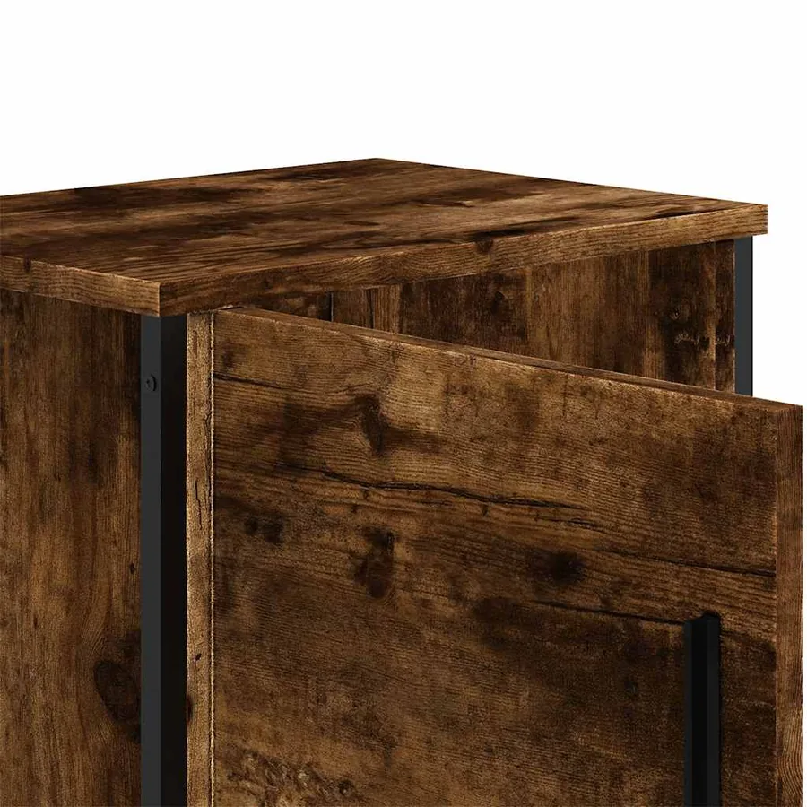 Tables de chevet 2 pcs chêne fumé 40x30x40 cm bois d'ingénierie - 9