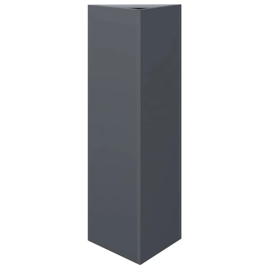 Jardinière anthracite triangulaire 30x26x75 cm acier - 2