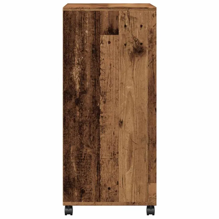 Armoire à roulettes vieux bois 55x40x91 cm bois d'ingénierie - 5